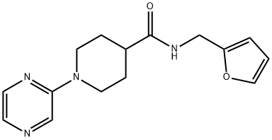 4-Piperidinecarboxamide,N-(2-furanylmethyl)-1-pyrazinyl-(9CI) 结构式