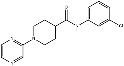 4-Piperidinecarboxamide,N-(3-chlorophenyl)-1-pyrazinyl-(9CI) 结构式