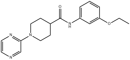 4-Piperidinecarboxamide,N-(3-ethoxyphenyl)-1-pyrazinyl-(9CI) 结构式