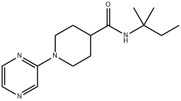 4-Piperidinecarboxamide,N-(1,1-dimethylpropyl)-1-pyrazinyl-(9CI) 结构式