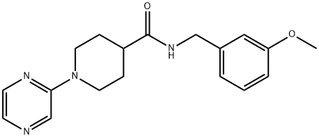 4-Piperidinecarboxamide,N-[(3-methoxyphenyl)methyl]-1-pyrazinyl-(9CI) 结构式