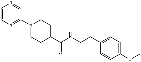 4-Piperidinecarboxamide,N-[2-(4-methoxyphenyl)ethyl]-1-pyrazinyl-(9CI) 结构式