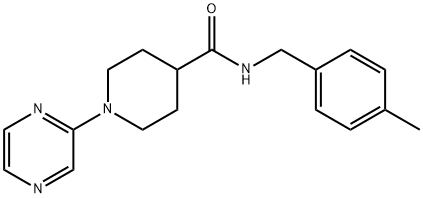 4-Piperidinecarboxamide,N-[(4-methylphenyl)methyl]-1-pyrazinyl-(9CI) 结构式