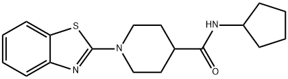 4-Piperidinecarboxamide,1-(2-benzothiazolyl)-N-cyclopentyl-(9CI) 结构式