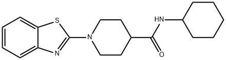 4-Piperidinecarboxamide,1-(2-benzothiazolyl)-N-cyclohexyl-(9CI) 结构式