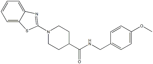 4-Piperidinecarboxamide,1-(2-benzothiazolyl)-N-[(4-methoxyphenyl)methyl]-(9CI) 结构式