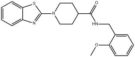 4-Piperidinecarboxamide,1-(2-benzothiazolyl)-N-[(2-methoxyphenyl)methyl]-(9CI) 结构式