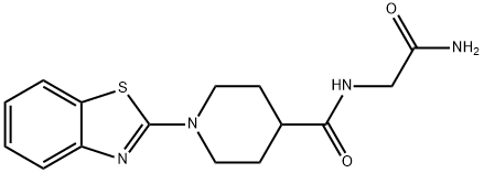 4-Piperidinecarboxamide,N-(2-amino-2-oxoethyl)-1-(2-benzothiazolyl)-(9CI) 结构式