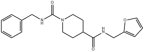 1,4-Piperidinedicarboxamide,N4-(2-furanylmethyl)-N1-(phenylmethyl)-(9CI) 结构式