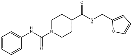 1,4-Piperidinedicarboxamide,N4-(2-furanylmethyl)-N1-phenyl-(9CI) 结构式