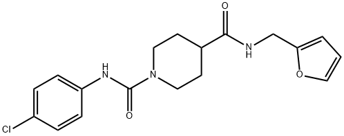 1,4-Piperidinedicarboxamide,N1-(4-chlorophenyl)-N4-(2-furanylmethyl)-(9CI) 结构式