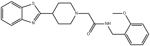 1-Piperidineacetamide,4-(2-benzothiazolyl)-N-[(2-methoxyphenyl)methyl]-(9CI) 结构式