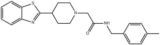 1-Piperidineacetamide,4-(2-benzothiazolyl)-N-[(4-methylphenyl)methyl]-(9CI) 结构式