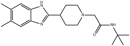 1-Piperidineacetamide,4-(5,6-dimethyl-1H-benzimidazol-2-yl)-N-(1,1-dimethylethyl)-(9CI) 结构式