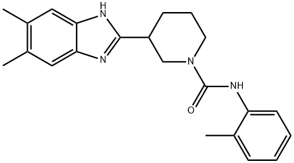 1-Piperidinecarboxamide,3-(5,6-dimethyl-1H-benzimidazol-2-yl)-N-(2-methylphenyl)-(9CI) 结构式