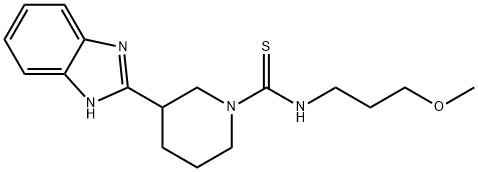 1-Piperidinecarbothioamide,3-(1H-benzimidazol-2-yl)-N-(3-methoxypropyl)-(9CI) 结构式
