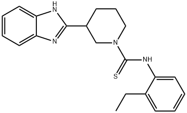 1-Piperidinecarbothioamide,3-(1H-benzimidazol-2-yl)-N-(2-ethylphenyl)-(9CI) 结构式