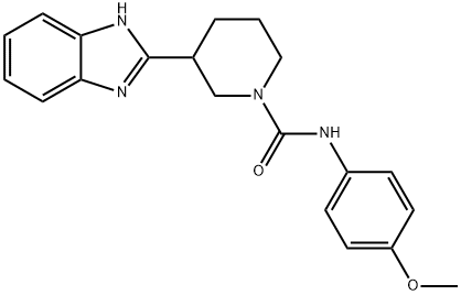 1-Piperidinecarboxamide,3-(1H-benzimidazol-2-yl)-N-(4-methoxyphenyl)-(9CI) 结构式