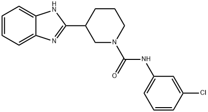 1-Piperidinecarboxamide,3-(1H-benzimidazol-2-yl)-N-(3-chlorophenyl)-(9CI) 结构式