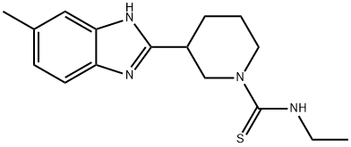 1-Piperidinecarbothioamide,N-ethyl-3-(5-methyl-1H-benzimidazol-2-yl)-(9CI) 结构式