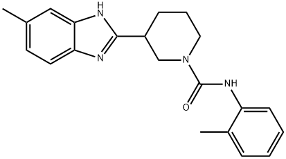 1-Piperidinecarboxamide,3-(5-methyl-1H-benzimidazol-2-yl)-N-(2-methylphenyl)-(9CI) 结构式