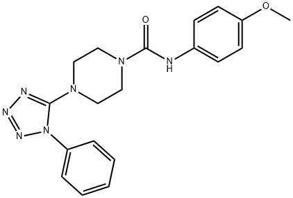 1-Piperazinecarboxamide,N-(4-methoxyphenyl)-4-(1-phenyl-1H-tetrazol-5-yl)-(9CI) 结构式