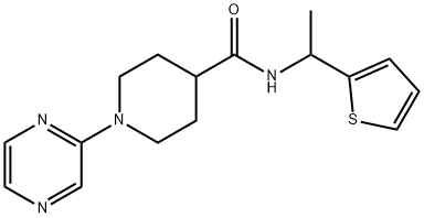 4-Piperidinecarboxamide,1-pyrazinyl-N-[1-(2-thienyl)ethyl]-(9CI) 结构式