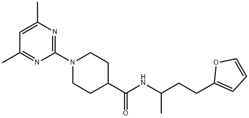 4-Piperidinecarboxamide,1-(4,6-dimethyl-2-pyrimidinyl)-N-[3-(2-furanyl)-1-methylpropyl]-(9CI) 结构式