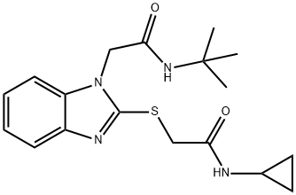 1H-Benzimidazole-1-acetamide,2-[[2-(cyclopropylamino)-2-oxoethyl]thio]-N-(1,1-dimethylethyl)-(9CI) 结构式