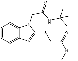 1H-Benzimidazole-1-acetamide,2-[[2-(dimethylamino)-2-oxoethyl]thio]-N-(1,1-dimethylethyl)-(9CI) 结构式