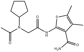3-Thiophenecarboxamide,2-[[(acetylcyclopentylamino)acetyl]amino]-4,5-dimethyl-(9CI) 结构式