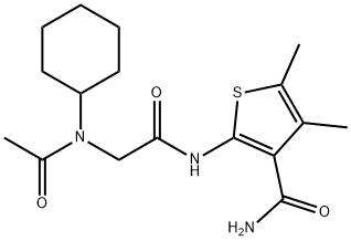 3-Thiophenecarboxamide,2-[[(acetylcyclohexylamino)acetyl]amino]-4,5-dimethyl-(9CI) 结构式