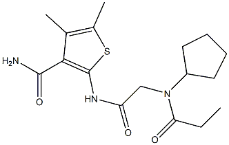 3-Thiophenecarboxamide,2-[[[cyclopentyl(1-oxopropyl)amino]acetyl]amino]-4,5-dimethyl-(9CI) 结构式