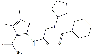 3-Thiophenecarboxamide,2-[[[(cyclohexylcarbonyl)cyclopentylamino]acetyl]amino]-4,5-dimethyl-(9CI) 结构式