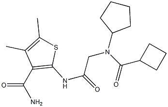 3-Thiophenecarboxamide,2-[[[(cyclobutylcarbonyl)cyclopentylamino]acetyl]amino]-4,5-dimethyl-(9CI) 结构式
