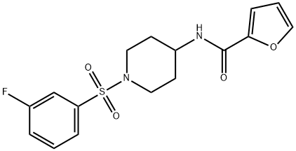 2-Furancarboxamide,N-[1-[(3-fluorophenyl)sulfonyl]-4-piperidinyl]-(9CI) 结构式