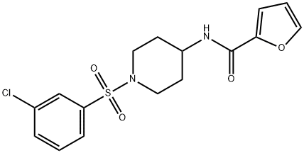 2-Furancarboxamide,N-[1-[(3-chlorophenyl)sulfonyl]-4-piperidinyl]-(9CI) 结构式