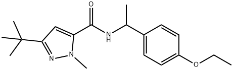 1H-Pyrazole-5-carboxamide,3-(1,1-dimethylethyl)-N-[1-(4-ethoxyphenyl)ethyl]-1-methyl-(9CI) 结构式