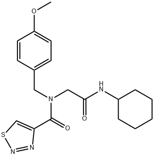 1,2,3-Thiadiazole-4-carboxamide,N-[2-(cyclohexylamino)-2-oxoethyl]-N-[(4-methoxyphenyl)methyl]-(9CI) 结构式