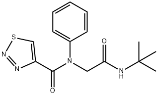 1,2,3-Thiadiazole-4-carboxamide,N-[2-[(1,1-dimethylethyl)amino]-2-oxoethyl]-N-phenyl-(9CI) 结构式