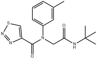 1,2,3-Thiadiazole-4-carboxamide,N-[2-[(1,1-dimethylethyl)amino]-2-oxoethyl]-N-(3-methylphenyl)-(9CI) 结构式