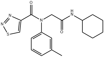 1,2,3-Thiadiazole-4-carboxamide,N-[2-(cyclohexylamino)-2-oxoethyl]-N-(3-methylphenyl)-(9CI) 结构式