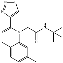 1,2,3-Thiadiazole-4-carboxamide,N-[2-[(1,1-dimethylethyl)amino]-2-oxoethyl]-N-(2,5-dimethylphenyl)-(9CI) 结构式