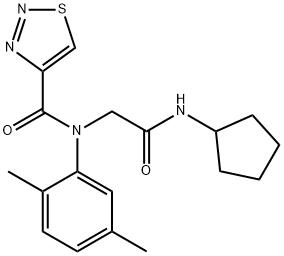 1,2,3-Thiadiazole-4-carboxamide,N-[2-(cyclopentylamino)-2-oxoethyl]-N-(2,5-dimethylphenyl)-(9CI) 结构式
