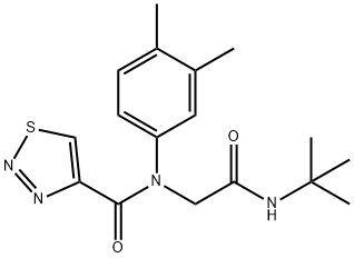 1,2,3-Thiadiazole-4-carboxamide,N-[2-[(1,1-dimethylethyl)amino]-2-oxoethyl]-N-(3,4-dimethylphenyl)-(9CI) 结构式