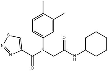 1,2,3-Thiadiazole-4-carboxamide,N-[2-(cyclohexylamino)-2-oxoethyl]-N-(3,4-dimethylphenyl)-(9CI) 结构式