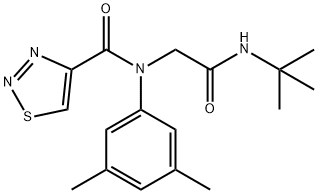 1,2,3-Thiadiazole-4-carboxamide,N-[2-[(1,1-dimethylethyl)amino]-2-oxoethyl]-N-(3,5-dimethylphenyl)-(9CI) 结构式