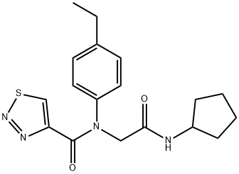 1,2,3-Thiadiazole-4-carboxamide,N-[2-(cyclopentylamino)-2-oxoethyl]-N-(4-ethylphenyl)-(9CI) 结构式