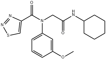 1,2,3-Thiadiazole-4-carboxamide,N-[2-(cyclohexylamino)-2-oxoethyl]-N-(3-methoxyphenyl)-(9CI) 结构式
