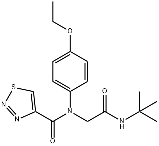 1,2,3-Thiadiazole-4-carboxamide,N-[2-[(1,1-dimethylethyl)amino]-2-oxoethyl]-N-(4-ethoxyphenyl)-(9CI) 结构式